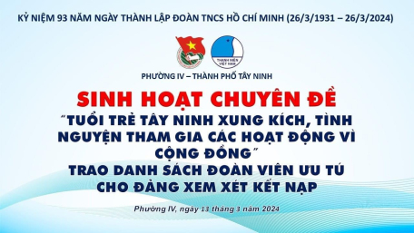Kỷ niệm 93 năm ngày thành lập Đoàn TNCS Hồ Chí Minh (26/3/1931 - 26/3/2024)