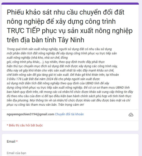 Phường IV: triển khai phiếu khảo sát về nhu cầu xây dựng công trình phục vụ trực tiếp sản xuất nông nghiệp