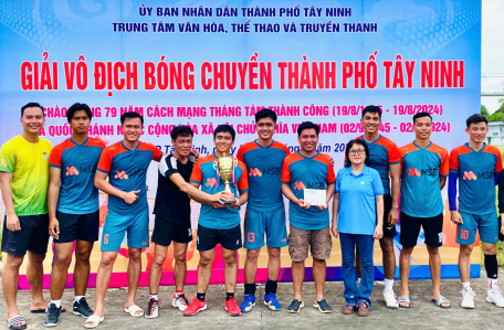 Phường IV vô địch Giải Bóng chuyền Thành phố Tây Ninh năm 2024