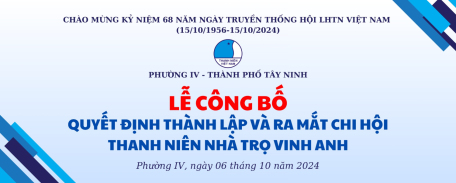 PHƯỜNG IV: THÀNH LẬP CHI HỘI THANH NIÊN NHÀ TRỌ VINH ANH